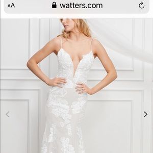 Wedding dress by Wtoo, never worn or altered, new still on Watters site.  Ivory.